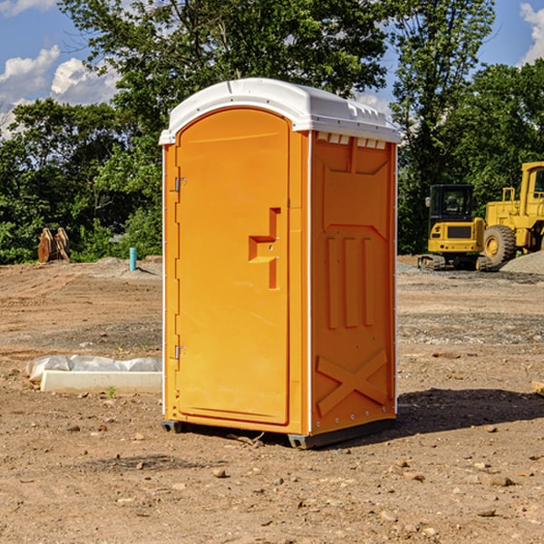 how often are the porta potties cleaned and serviced during a rental period in Mahaffey